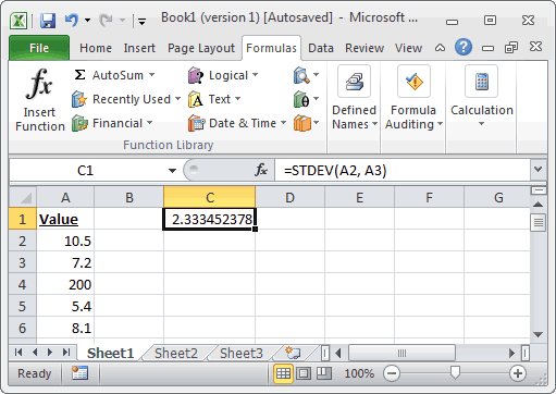 Excel For Mac Which Stdev To Use